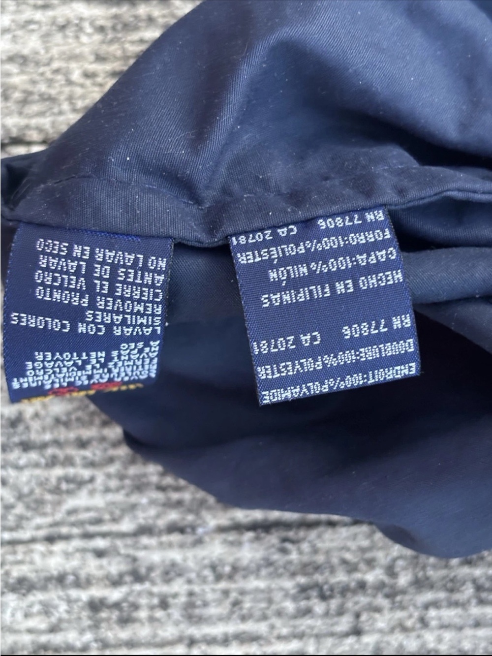 Tommy Hilfiger Vintage 90s Colorblock Windbreaker Jacket Green Navy XL Spellout - Picture 14 of 14